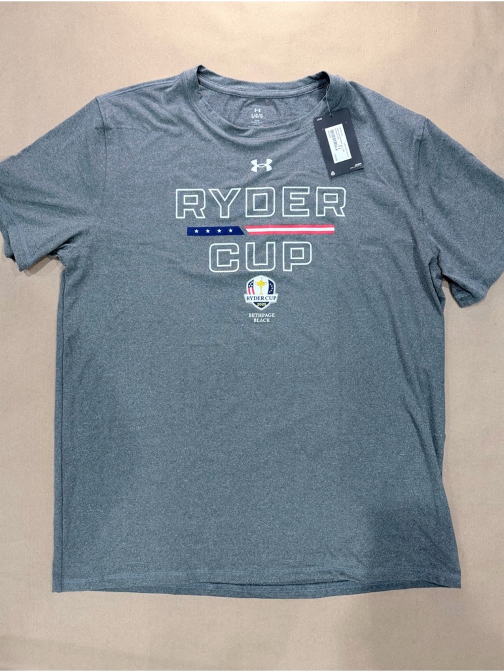 NWT Under Armour Ryder Cup Bethpage Gray Color – Men’s L Gray Loose Fit